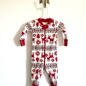 Hanna Andersson Red and White Footies One Piece